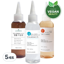 글로우몬스터 프리미엄 타트체리 추출물 원액 100ml + 병풀 추출물 + 3Kda 올리고 히알루론산 2% 원액 100ml, 5세트