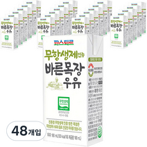파스퇴르 바른목장흰우유, 190ml, 48개입