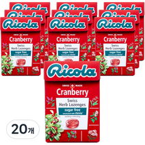 리콜라 무설탕 캔디 크랜베리, 27.5g, 20개