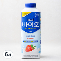 매일바이오 드링킹 요거트 딸기, 750ml, 6개