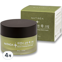 나틴다 자연담은 순한 쑥크림, 50g, 4개