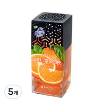 에어후레쉬 젤로포트 실내용 방향제 본품 스파클링 오렌지, 120g, 5개