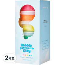 상상아띠 버블 배쓰밤 클레이 6종 세트, 45g, 2세트