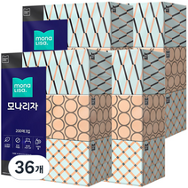 모나리자 펄프 미용티슈 2겹, 200매, 36개