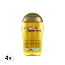 오지엑스 리뉴잉 플러스 아르간 오일 오브 모로코 페네트레이팅 헤어오일, 100ml, 4개
