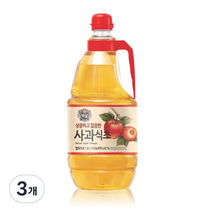 백설 상큼하고 깔끔한 사과식초, 1.8L, 3개