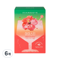 쌍계명차 히비스커스 애플 아이스티 10p, 10g, 6개