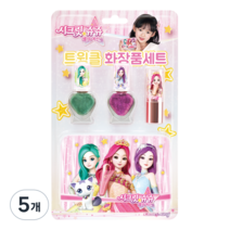 시크릿쥬쥬 아동용 별의여신 트윙클 화장품 세트, 5개, 미니네일 2종 + 미니립스틱 + 틴케이스