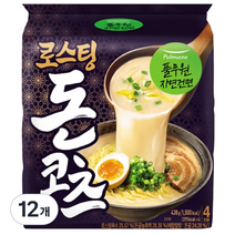 풀무원 로스팅 돈코츠 라멘 4인, 12개