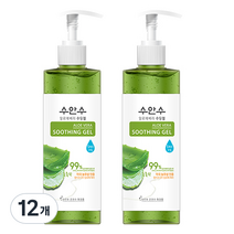 수안수 알로에베라 온천수 수딩젤 펌프형, 400ml, 12개