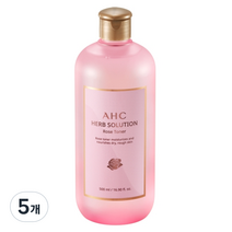 AHC 허브 솔루션 로즈 토너 AD2, 500ml, 5개