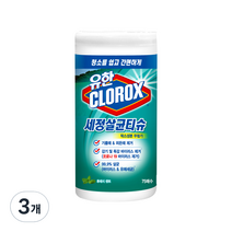 유한크로락스 세정살균티슈 후레시 센트, 559g, 3개