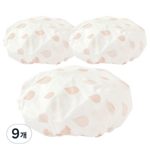 클레어라 세안 방수 샤워 헤어캡, 9개, 핑크