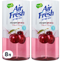 홈즈 에어후레쉬 크리스탈워터 블랙체리향 본품, 400ml, 8개, 과일/트로피칼향