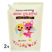 베비언스 핑크퐁 베이비 섬유유연제 리필, 2.2L, 2개