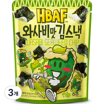 바프 와사비맛 김스낵, 40g, 3개