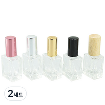 플라카 휴대용 간편한 향수 공병 5종 세트 7 x 2 x 2 cm, 혼합색상, 2세트