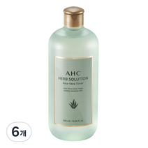 AHC 허브 솔루션 알로에 베라 토너, 500ml, 6개