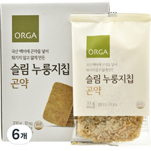 ORGA 슬림누룽지칩 곤약 10개입, 6개, 33g