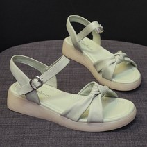 뮤베아 여성용 스트랩 통굽힐 웨지샌들 WS300