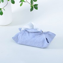 JCP 프렌치 린넨 단추 티슈커버, 블루