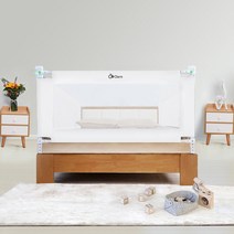 끌라로 베이직 슬라이딩 침대 안전가드 120cm, 화이트