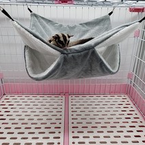 펫플로우 슈가글라이더 해먹 포근한 햄스터 집 L, 그레이, 1개