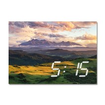 홈마인 LED 시계 캔버스 프린팅 액자, A3-HM-ECO-19
