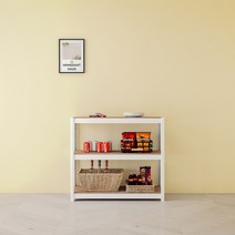 홈던트하우스 철제 선반 3단 1000 x 300 x 900 mm, 화이트