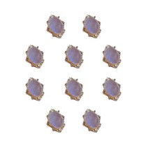 마켓감성 대용량 셀프클리어 빅스톤 네일 노블 자개 파츠 A타입, 퍼플베이지, 10개