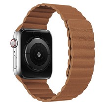 모모켓 스마트워치 마그넷 레더밴드 38/40/41mm, 브라운