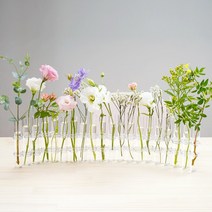쁘띠끄 이케바나 20구 화병 + 연결고리 40p + 세척솔 세트, 투명