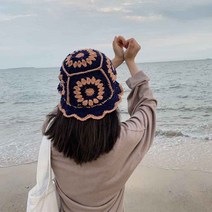 플랜데이 가든 뜨개 면 니트 벙거지 모자