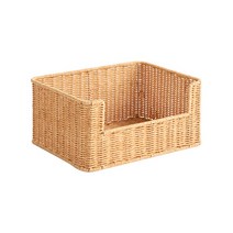 하우스레시피 PP 라탄 팬트리 바스켓 L, 베이지, 1개
