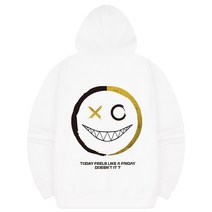 몬스앤빌 남성용 엑스마일 기모 후드집업 VHB_0010