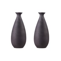 블럭마트 모던 세라믹 화병 TYPE3 2p, 블랙