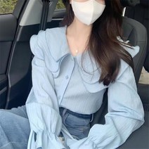 MA 러플 페미닌 블라우스