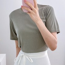 리버블루 여성용 찰랑 모달 라운드 반팔 기본 티셔츠