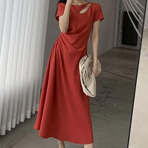 MA 소프트 펀칭 슬림 롱 원피스