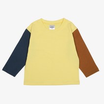 레인보우키즈 아동용 팝핑 배색 긴팔티