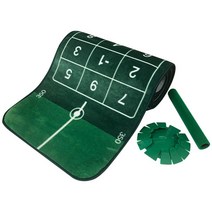 피스탑 골프 퍼팅매트 특대 + 홀컵 + 지우개봉 세트, 그린