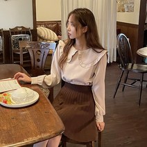프롬미스 여성용 플릿츠 니트스커트