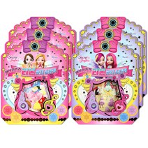 쥬쥬 리본 코디 스티커 2종 x 3p 세트, 혼합색상