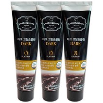 쿠킹스토리 코팅초콜릿 튜브 다크 3p, 300g, 1세트