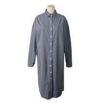 플랜데이 베이직 해리 피치 무지 롱 남방 셔츠 원피스