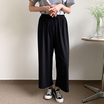 헤이진 여성용 아이스 쿨링 8부 와이드팬츠