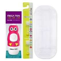 메가텐 음파칫솔 48개월미만 올빼미 + 칫솔모 2p + 케이스, 1세트