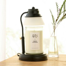 에인디 국내산 타이머 캔들워머 + 소이캔들 750g 세트, 블랙(캔들워머), 레몬라벤더(소이캔들)