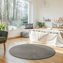 이정데코 소프트 컬러 플레인 마일드 네온팝 원형 러그