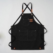 감성 캔버스 공방 까페 앞치마, 블랙